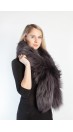 Dark blue fox fur scarf